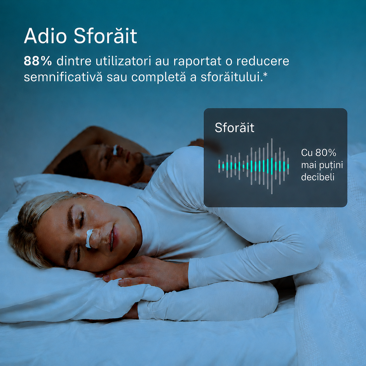 Kit Premium Anti-Sforăit — Dilatator Nazal + 60 Plasturi
